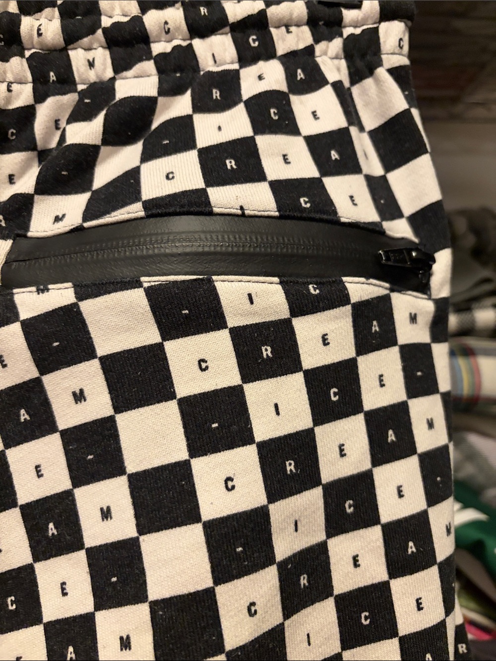Ice Cream Black & White Checkerboard Joggers - Picture 3 of 12